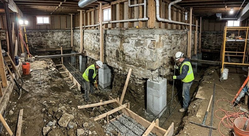 Basement Underpinning in Florham Park, NJ