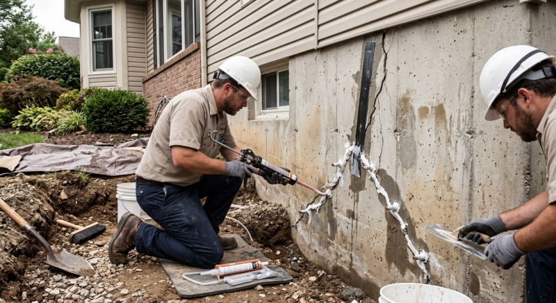 Cracked Foundation Repair in Bridgewater, NJ
