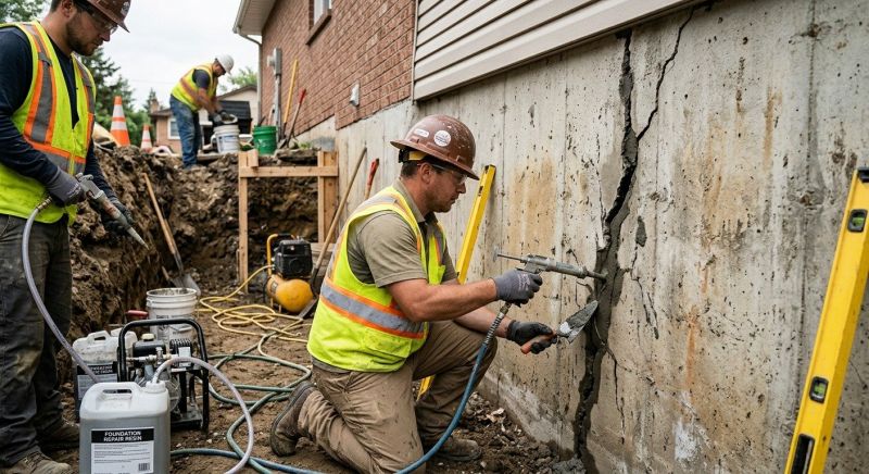Cracked Foundation Repair in Irvington, NJ