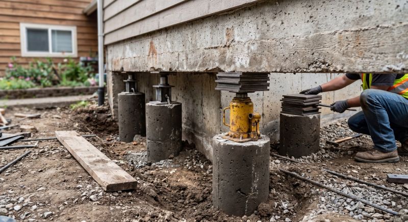 Foundation Pier Leveling in Florham Park, NJ