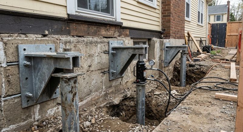 Foundation Pier Leveling in Florham Park, NJ