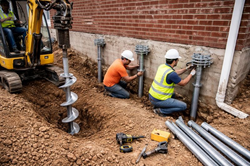 Helical Piers Installation in Florham Park, NJ