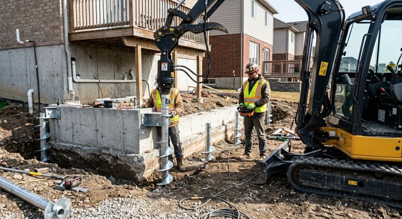 Helical Piers Installation in Florham Park, NJ