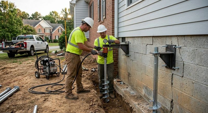 Helical Piers Installation in Florham Park, NJ