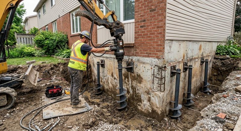 Helical Pile Installation in Florham Park, NJ